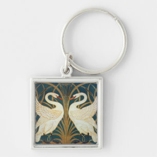 Llavero Walter Crane Swan, Rush E Iris Art Nouveau