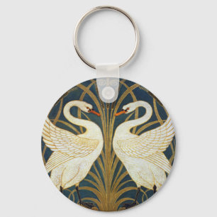 Llavero Walter Crane - Swan, Rush E Iris Art Nouveau