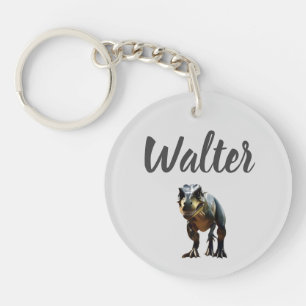 Llavero Walter Nombre Con T Rex Dinosaur,