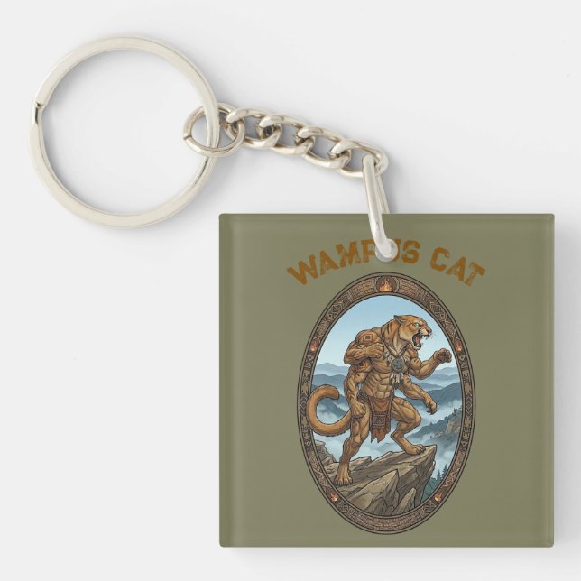 Llavero Wampus Cat Mythic Guardian - Appalachian Art (Frente)