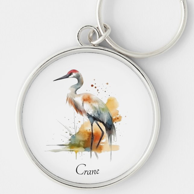 Llavero Wandering Crane, personalizado (Frente)