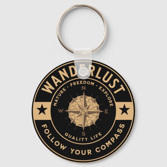 Llavero Wanderlust Adventure Camping al aire libre Senderi (Anverso)