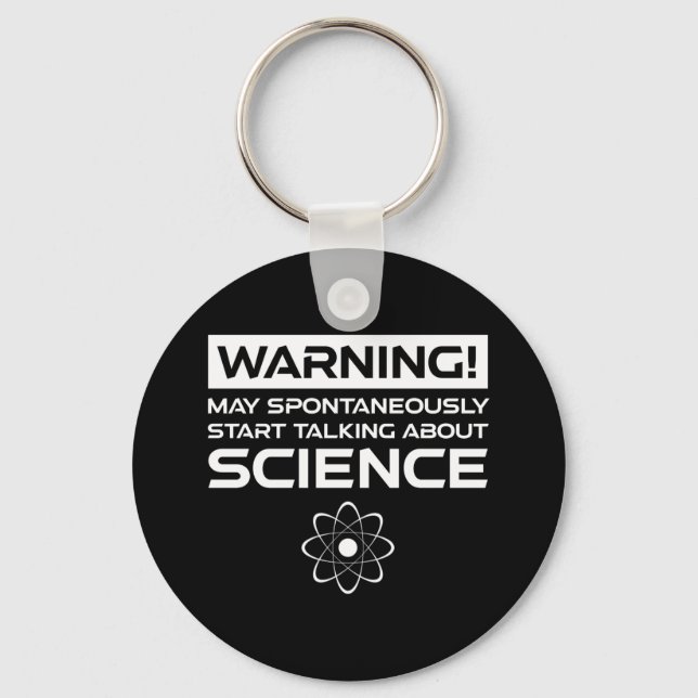 Llavero Warning! May Start Talking About Science (Anverso)