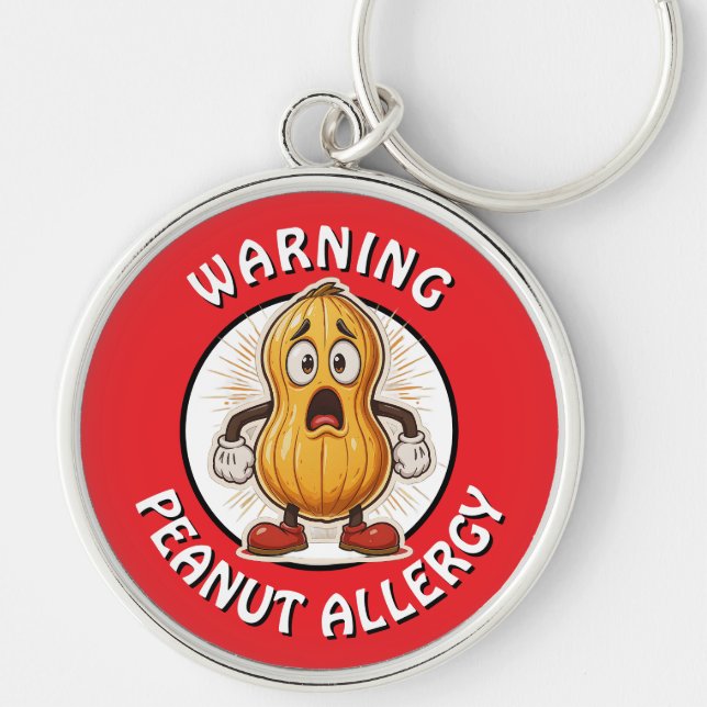 Llavero Warning Peanut Allergy Alert   (Frente)