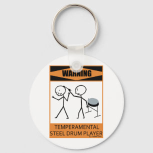 Llavero Warning Temperamental Steel Drum Player