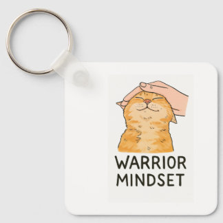 Llavero Warrior Mindset Cat Keychain – Zen Kitty Calm Vibe