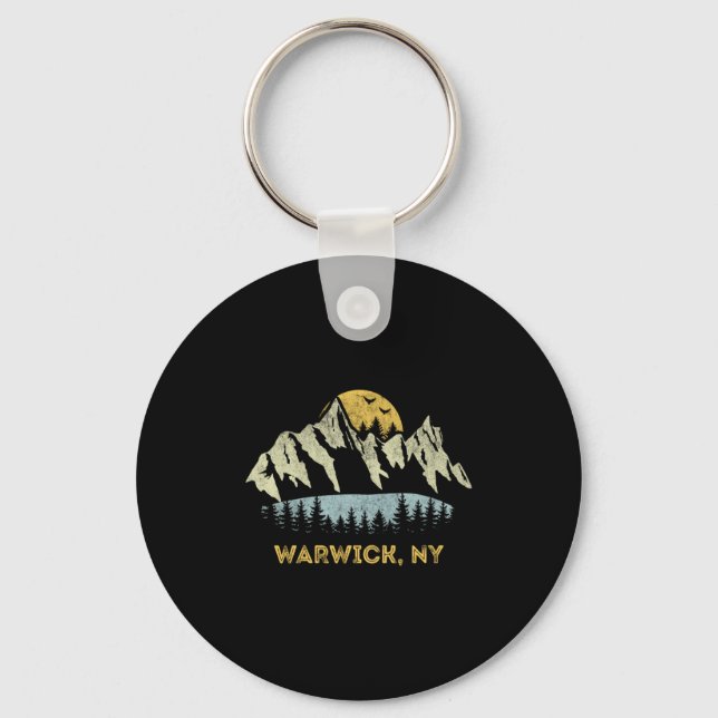 Llavero Warwick New York Mountain Sunset Sunrise Ny  (Anverso)