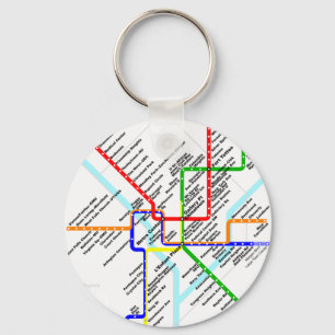 Llavero Washington DC metro Keychain