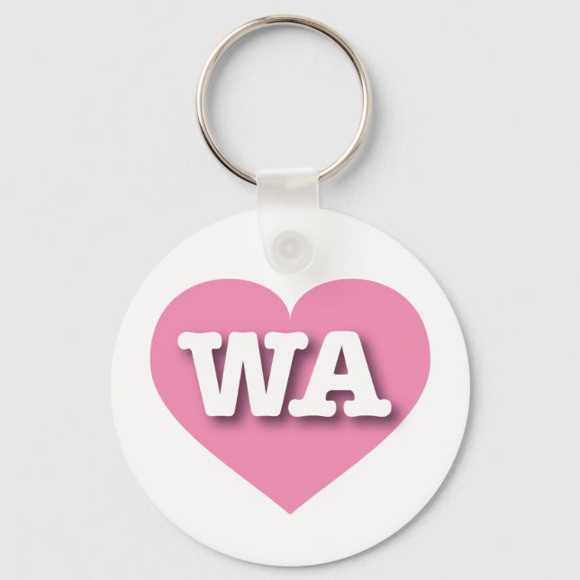 Llavero Washington Pink Heart - Amo a WA (Anverso)