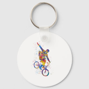 Llavero Watercolor bmx rider