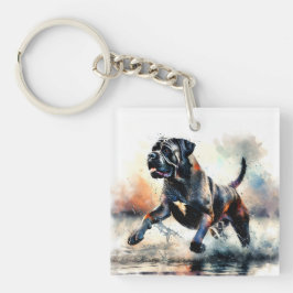 Llavero Watercolor Cane Corso dog