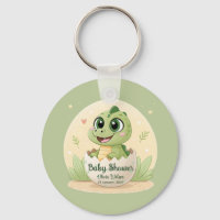 Watercolor Cute Dinosaur Greenery Boy Baby Shower