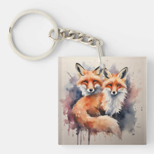 Llavero Watercolor Fox
