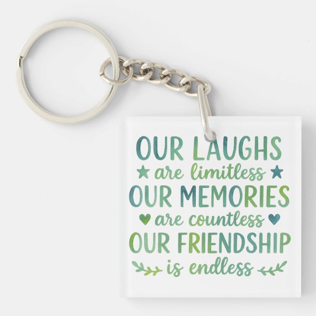 Llavero Watercolor Friendship Quote (Frente)