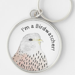 Llavero Watercolor Kestrel Soy un observador de aves