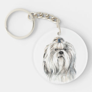 Llavero Watercolor Shih Tzu