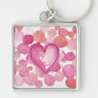 Llavero Watercolour Heart Keyring