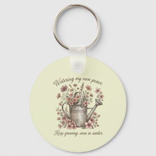 Llavero Watering My Own Peace Vintage Floral Botanical