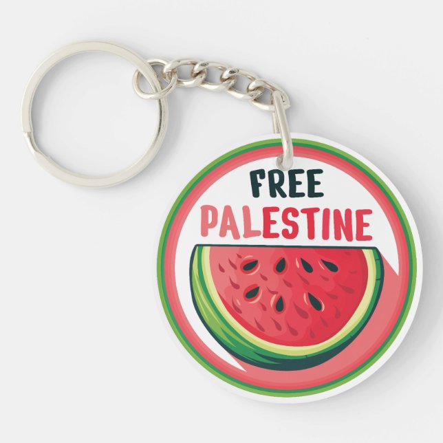 Llavero Watermelon Palestine Free Colorfull (Frente)