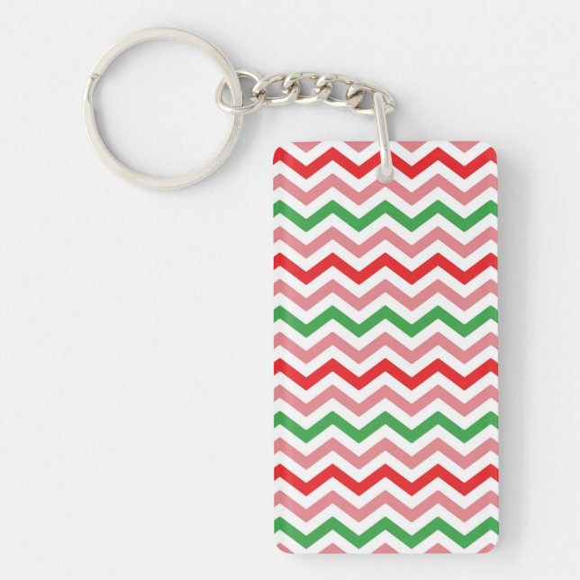 Llavero Watermelon Summer Zigzag Stripes Pattern-56209 (Frente)