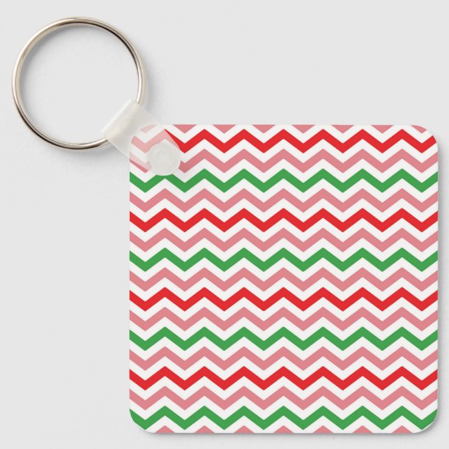 Llavero Watermelon Summer Zigzag Stripes Pattern-56209 (Anverso)