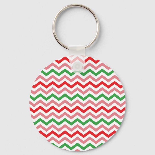 Llavero Watermelon Summer Zigzag Stripes Pattern-56209 (Anverso)