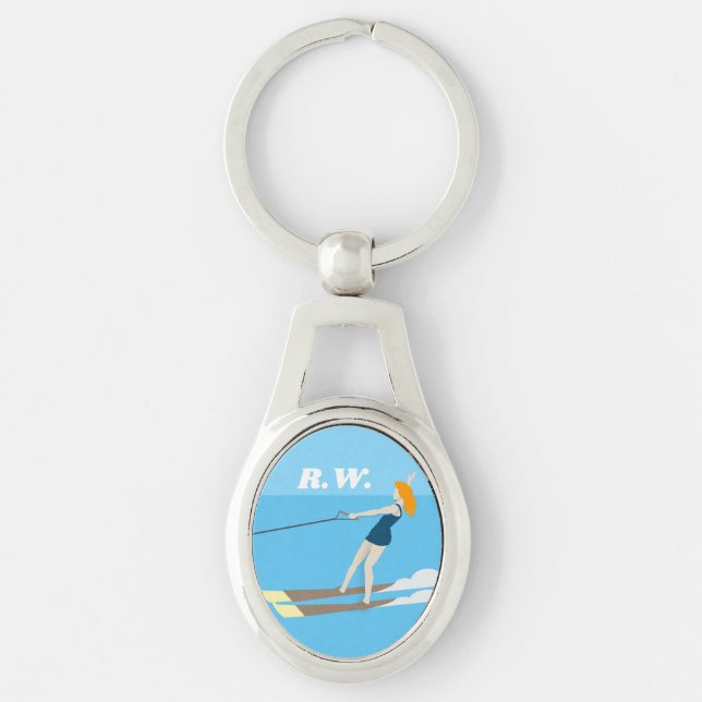 Llavero Waterski de estilo vintage (Anverso)