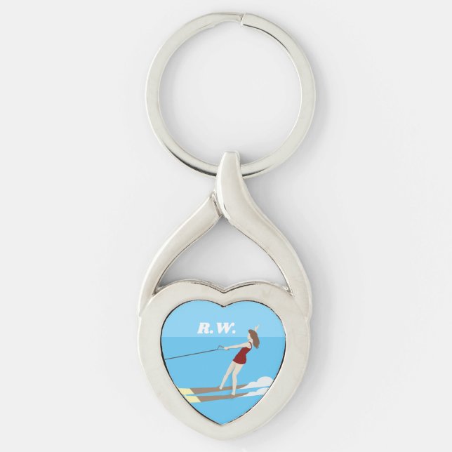 Llavero Waterski de estilo vintage (Anverso)