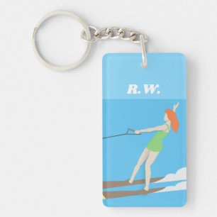 Llavero Waterski de estilo vintage