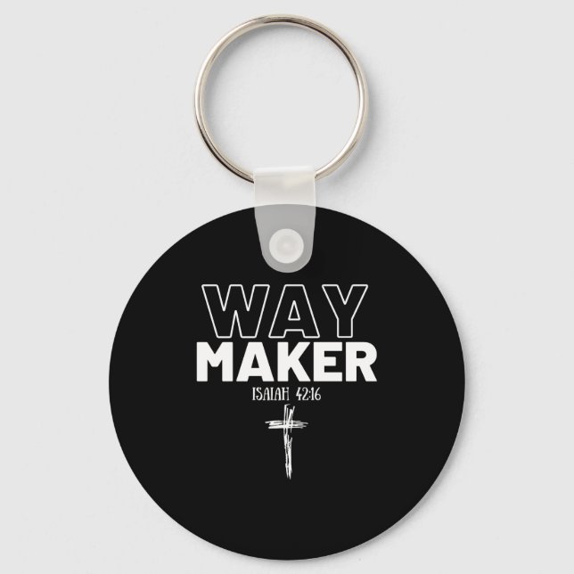 Llavero Way Maker Isaiah 42_16 Christian Tee Premium  (Anverso)