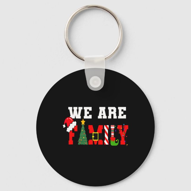 Llavero We Are Family Christmas Pajamas Fun Matching Xmas  (Anverso)