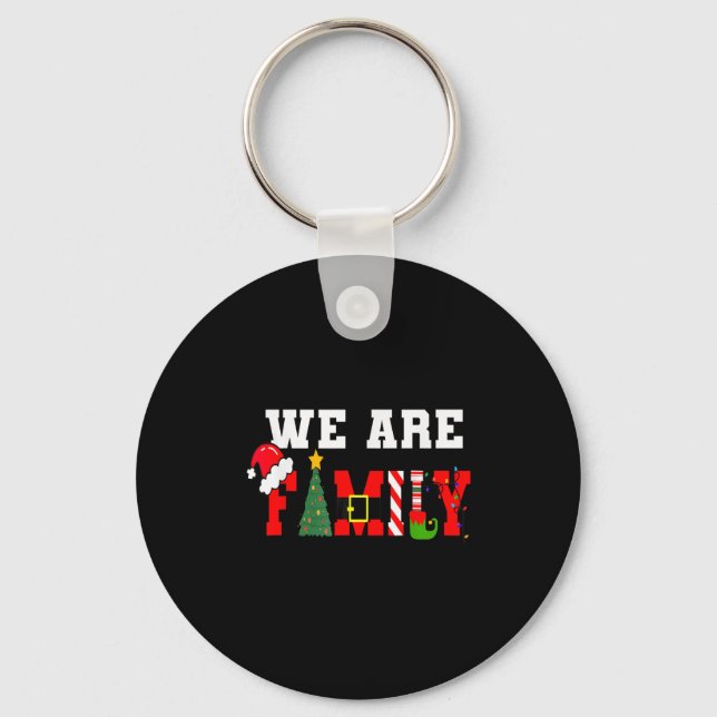 Llavero We Are Family Christmas Pajamas Funny Matching Xma (Anverso)