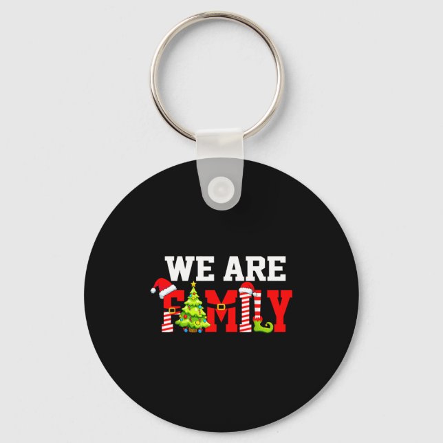 Llavero We Are Family Santa Hat Xmas Tree Elf Christmas Ma (Anverso)
