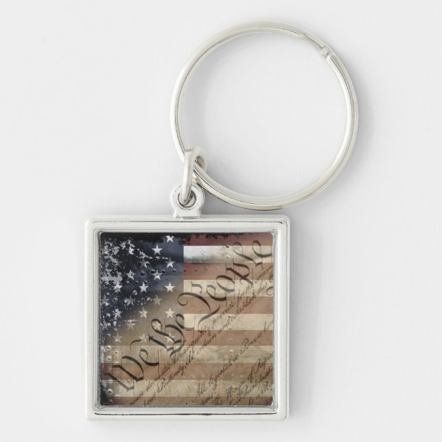Llavero We The People Industrial American Flag Keychain (Frente)