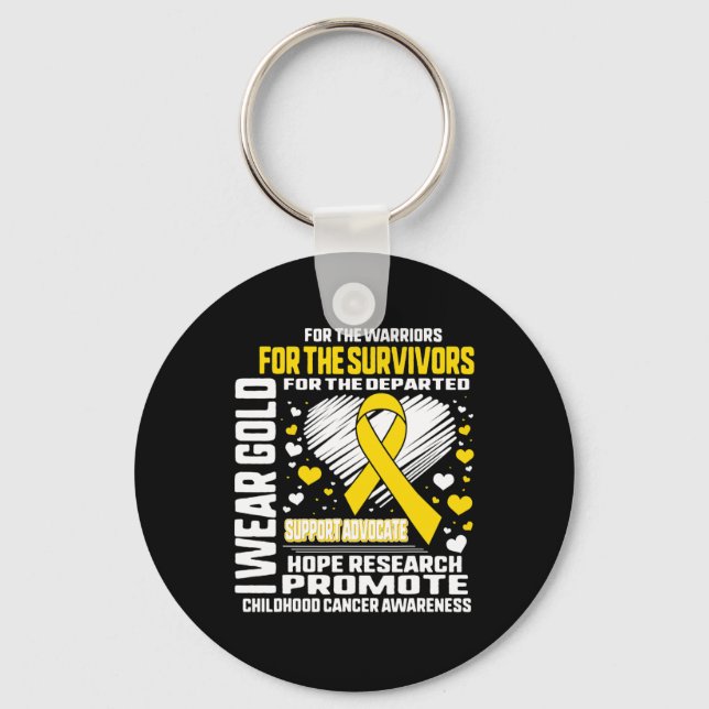 Llavero Wear Gold Para Los Guerreros Que Conceden El Cánce (Anverso)