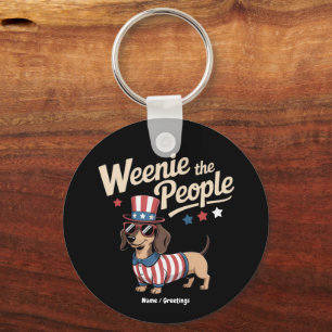Llavero Weenie The People Funny Dachshund Lover 4 de julio