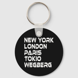 Llavero Wegberg Nueva York Londres Tokio Paris Anhänger