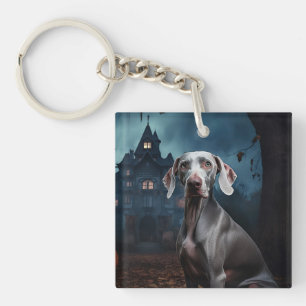 Llavero Weimaraner Halloween Scary