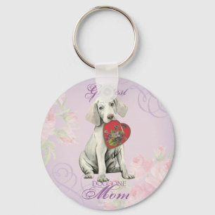 Llavero Weimaraner Heart Mom