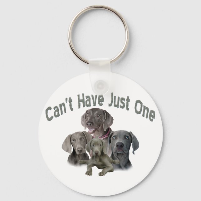 Llavero Weimaraner no puede tener solo uno (Anverso)