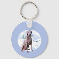 Weimaraner Noel Keychain