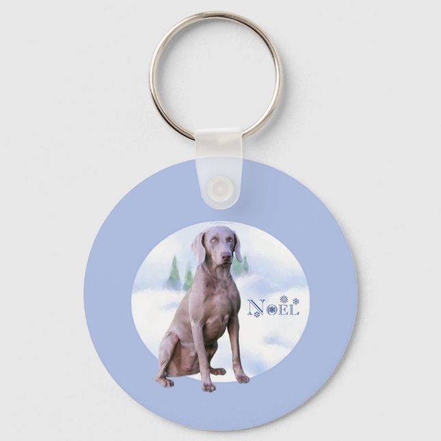 Llavero Weimaraner Noel Keychain (Anverso)