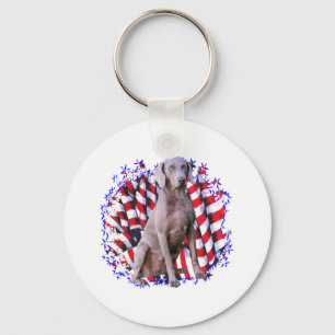 Llavero Weimaraner Patriot