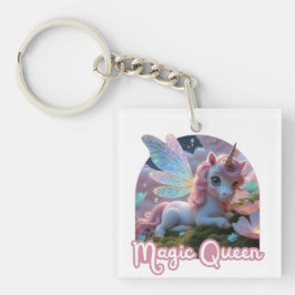 Llavero Weißes Einhorn mit Flügeln - Magic Queen
