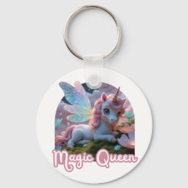 Llavero Weißes Einhorn mit Flügeln - Magic Queen