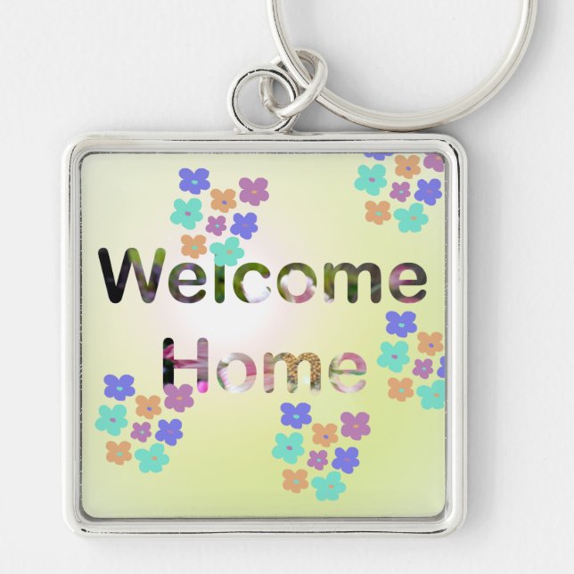 Llavero Welcome Home New Home Housewarming  (Frente)