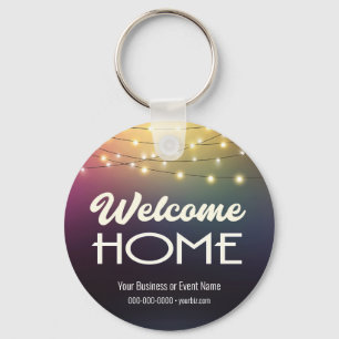 Llavero Welcome Home String Lights Business Promo Keychain