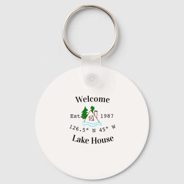 Llavero Welcome lake house corrdinated est. Year mountain  (Anverso)