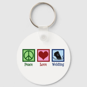 Llavero Welder Company Peace Love Wellness Business