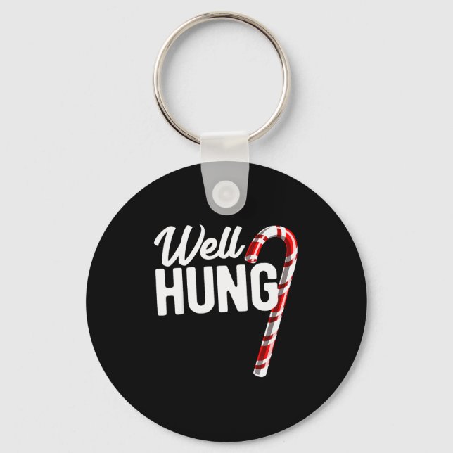 Llavero Well Hung Funny Christmas Candy Cane Well Hung  (Anverso)